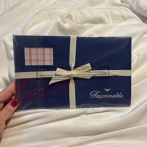 Faconnable Pink Plaid Scarf NIB